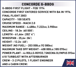 Nadzvukové dopravní letadlo CONCORDE G-BBDG COBI 1917 - Historie
