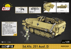 Německý kolopásový obrněný transportér Sd.Kfz. 251 Ausf. D COBI 3049 - Company of Heroes