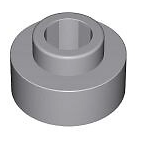 Barrel connecting piece 1x1 with 3mm hole COBI-124064