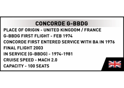 Nadzvukové dopravní letadlo CONCORDE G-BBDG COBI 1917 - Historical Collection - kopie