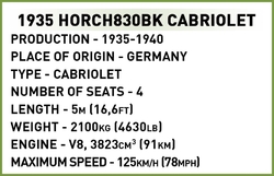 Command vehicle HORCH 830BK Convertible COBI 2271- Limited edition Historical Collection - kopie