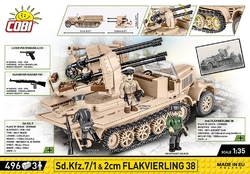 Německé polopásové vozidlo Sd.Kfz7/1 s protiletadlovým kanónem Flakvierling 38 COBI 2274 - Executive edition WWII