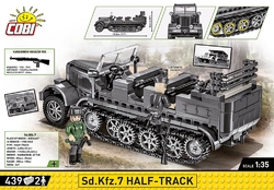 German half-track vehicle Sd.Kfz 7/1 s protilietadlovým delom Flakvierling 38 COBI 2274 - Executive edition WWII - kopie