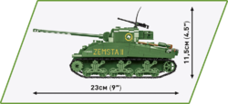 Americký stredný tank Sherman M4A3 COBI 2570 - World War II - kopie