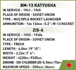 Nákladní automobil ZIL-157 s raketometem Kaťuša BM-12 COBI 2479 - Small Army - kopie