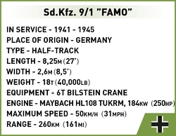 Německé polopásové vozidlo Sd.Kfz 9/1 FAMO COBI 2281 - World War II