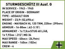 German self-propelled assault gun Sturmgeschütz IV Sd.Kfz. 167 COBI 2576 - World War II 1:28 - kopie