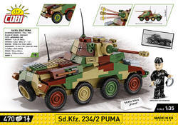 Německé pancéřové vozidlo Sd.Kfz. 234/2 PUMA COBI 2287 - World War II 1:35