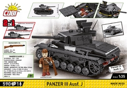 Nemecký stredný tank Panzer III Pz. KpfW. Ausf. J COBI 2562 - World War II - kopie