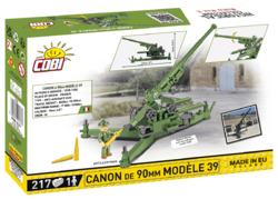 French Canon de 90mm Modele 39 COBI 2294 Heavy Anti-Aircraft Gun - World War II