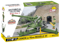 French Canon de 90mm Modele 39 COBI 2294 Heavy Anti-Aircraft Gun - World War II