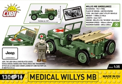 Americký terénní automobil Medical Willys MB COBI 2295 - World War II 1:35