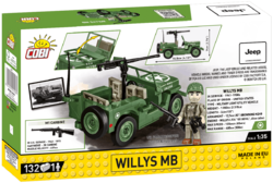 Americký ozbrojený terénny automobil Jeep Willys MB COBI 2296 - World War II 1:35
