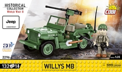 Americký ozbrojený terénní automobil Jeep Willys MB COBI 2296 - World War II 1:35