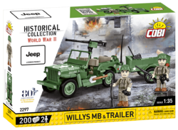 American armored jeep Willys MB & Trailer COBI 2297 - World War II 1:35