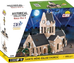 Francúzsky kostol Sainte-Mère-Église deň D 1944 COBI 2299 - World War II