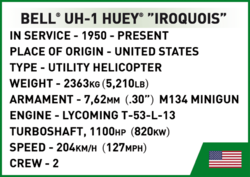 Americký vrtuľník HUEY Bell UH-1 Iroquois Cobi 2422 - Executive Edition-Vietnam War - kopie