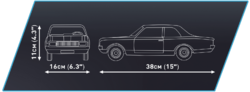 Automobil Opel Rekord C "Čierna vdova" COBI 24332 - Limitovaná edícia Youngtimer - kopie