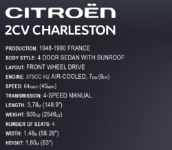 Auto Citroën 2CV ,,Ente" CHARLESTON 1980 COBI 24512 - Youngtimer - kopie