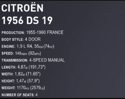 Automobil 1956 Citroën DS 19 COBI 24347 - Youngtimer 1:12