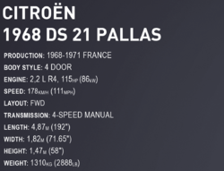 Auto 1956 Citroën DS 19 COBI 24347 - Youngtimer 1:12 - kopie - kopie