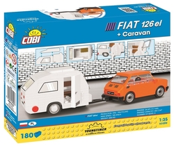 Automobil FIAT 126p el (Maluch) s karavanem COBI 24591 - Youngtimer
