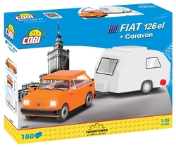 Automobil FIAT 126p el (Maluch) s karavanem COBI 24591 - Youngtimer