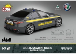 Auto GIULIA Quadrifoglio Guardia di finanza COBI 24657 - Action Town 1:35 