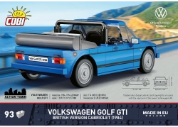 Automobil Volkswagen Golf GTI british version cabriolet COBI 24661 - Volkswagen 1:35