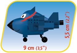 Stíhačka Agent Chace MINI modré letadlo COBI 25135 - Super Wings