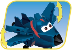 Stíhačka Agent Chace MINI modré letadlo COBI 25135 - Super Wings