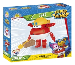 Světoběžník Jett červené letadlo COBI 25139 - Super Wings - Mission Teams