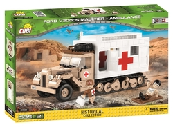 Kolopásové nákladní auto Ford V3000S Maultier Ambulance COBI 2518 - World War II