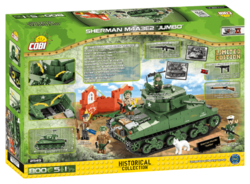 Americký ťažký tank Sherman M4A3E2 JUMBO COBI 2549 - limitovaná edícia World War II