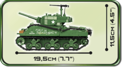 Americký ťažký tank Sherman M4A3E2 JUMBO COBI 2549 - limitovaná edícia World War II - kopie