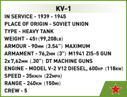 Těžký tank Kliment Voroshilov KV-2 COBI 2490 - World War II - kopie