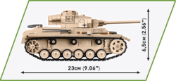 Deutscher mittlerer Panzer Panzer III Pz. KpfW. Ausf. J COBI 2561 - Limited Edition WW II - kopie