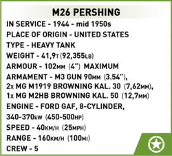 American tank M26 PERSHING COBI 2563 - Executive edition WW II - kopie