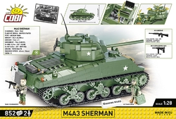 Americký střední tank Sherman M4A3 COBI 2570 - World War II