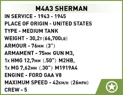 Americký stredný tank Sherman M4A1 COBI 3044 - Company of Heroes 3 - kopie