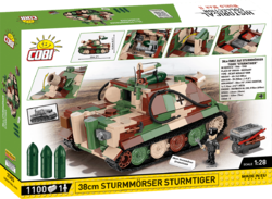 German self-propelled rocket launcher 38 cm Sturmmörser TIGER Sturmtiger COBI 2585 - World War II 1:28