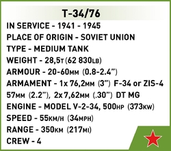 Ruský střední tank T-34/76 / Pz.Kpfw. T-34 747 (R) COBI 2594 - Limited Edition WW II 1:28