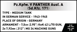Německý střední tank Pz.Kpfw. V Panther Ausf. A  COBI 2654A - World War II 1:28