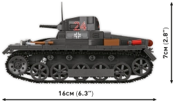Německý lehký tank PANZER I Ausf. B COBI 2660 - World War II 1:28