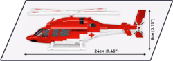 Civilný viacúčelový vrtuľník Bell 407 COBI - Action Town 1:48 - kopie