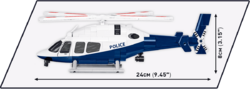 Civilný viacúčelový vrtuľník Bell 407 COBI - Action Town 1:48 - kopie