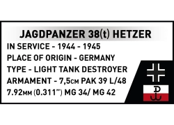 Německý stíhač tanků Jagdpanzer 38 (t) Chwat COBI 2670 - World War II 1:28
