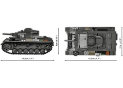 Německý střední tank Panzer III Ausf. H COBI 2672 World War II 1:28