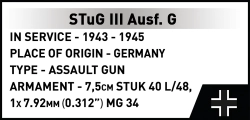 Německé samohybné útočné dělo STUG III Ausf. G COBI 2676 World War II 1:12
