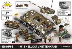 Americký lehký stíhač tanků M18 Hellcat & Kettenkrad COBI 2678 - Limited Edition WW II 1:28